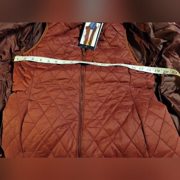NWT LANDS END 3 in 1 coat/vest burgundy womens small - Picture 7 of 15
